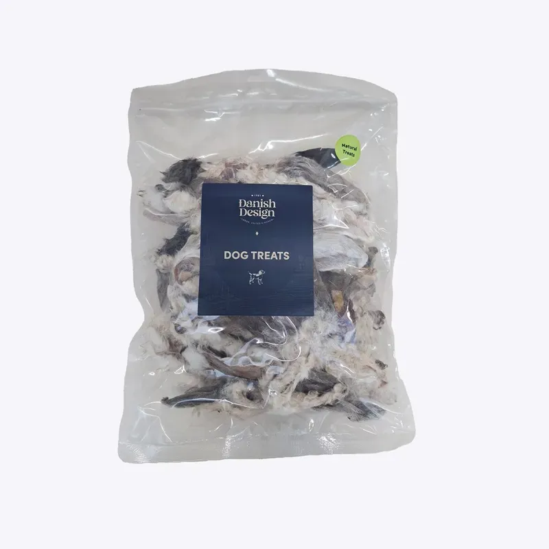 Danish Design Rabbit Ears with Fur Treats 350g in Blue