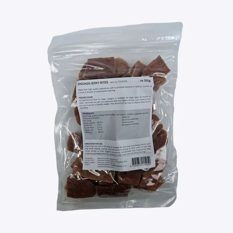 Danish Design Chicken Jerky Treats 350g in Brown-1