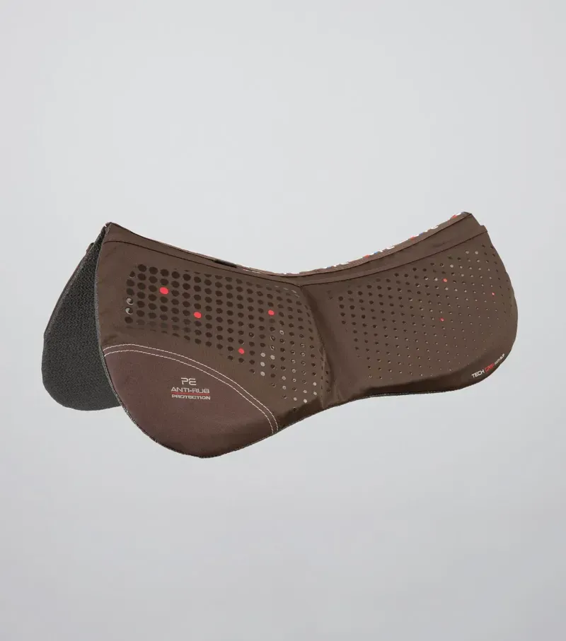 Premier Equine Full Tech Grip Pro Anti-Slip Correction Saddle Pad in Brown