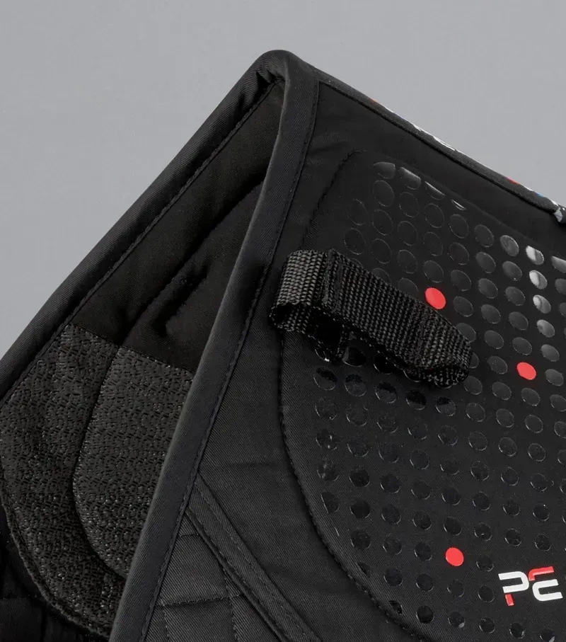 Premier Equine Close Contact Tech Grip Pro Anti-Slip GP/Jump Square in Black-2