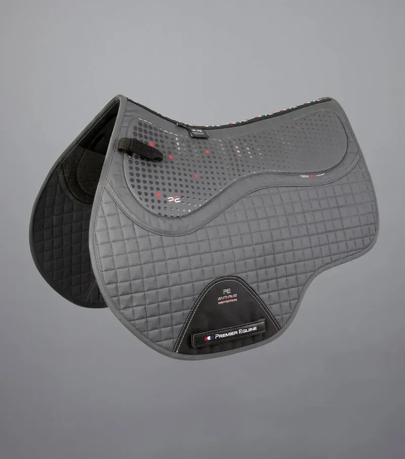 Premier Equine Close Contact Tech Grip Pro Anti-Slip GP/Jump Square in Grey