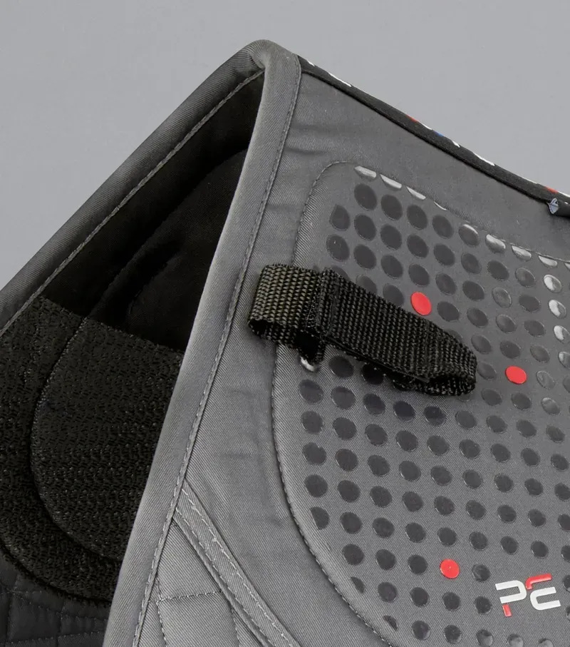 Premier Equine Close Contact Tech Grip Pro Anti-Slip GP/Jump Square in Grey-2