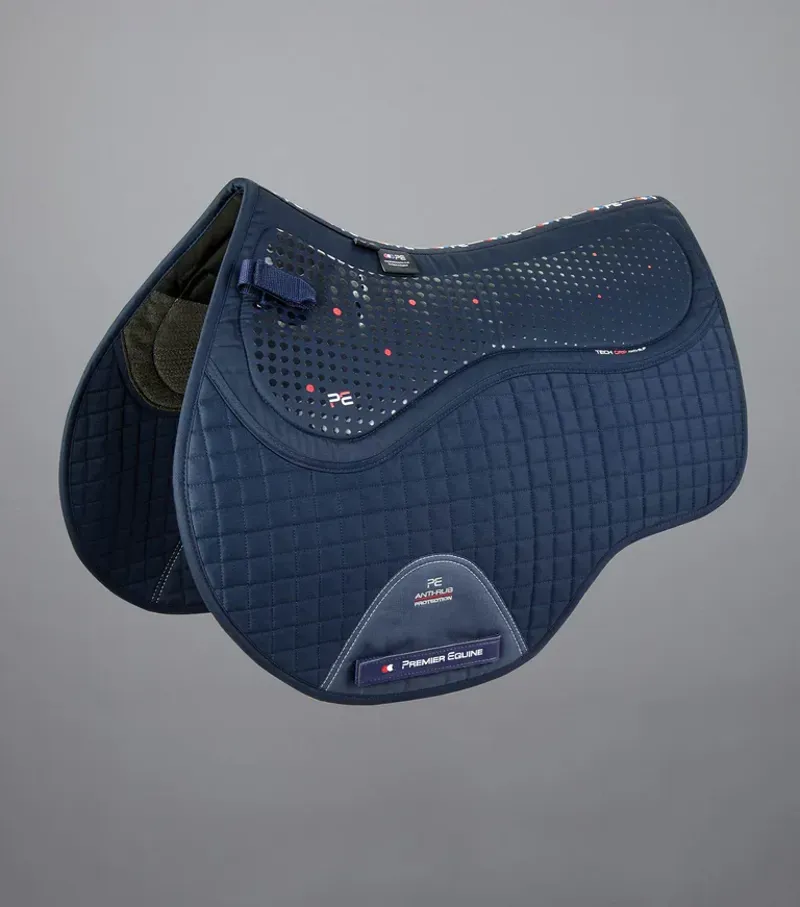 Premier Equine Close Contact Tech Grip Pro Anti-Slip GP/Jump Square in Navy