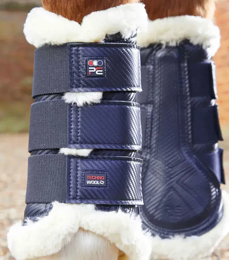 Premier Equine Techno Wool Brushing Boots in Navy-2