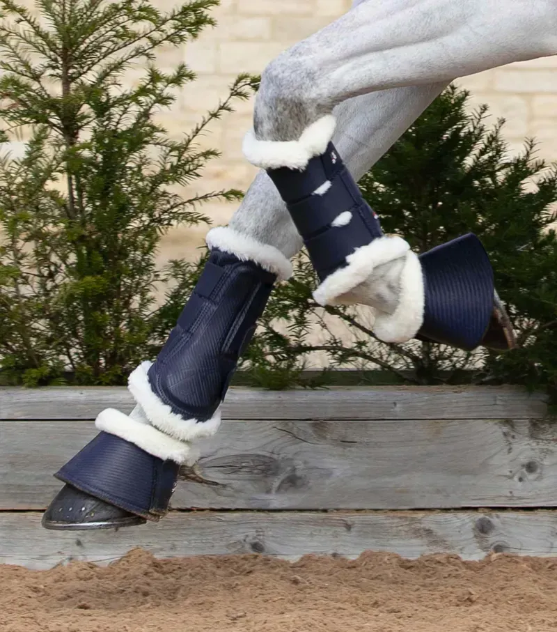 Premier Equine Techno Wool Brushing Boots in Navy-4