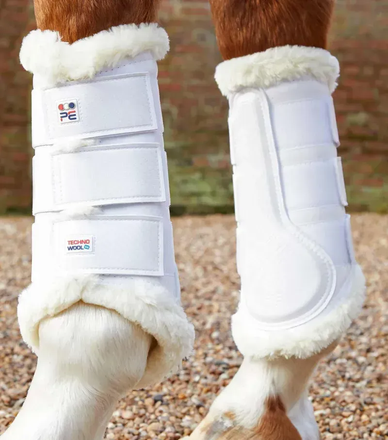 Premier Equine Techno Wool Brushing Boots in White