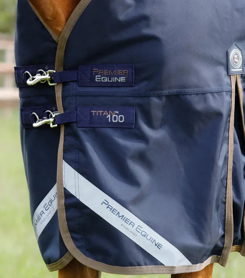 Premier Equine Titan 100g Original Turnout Rug in Navy-2