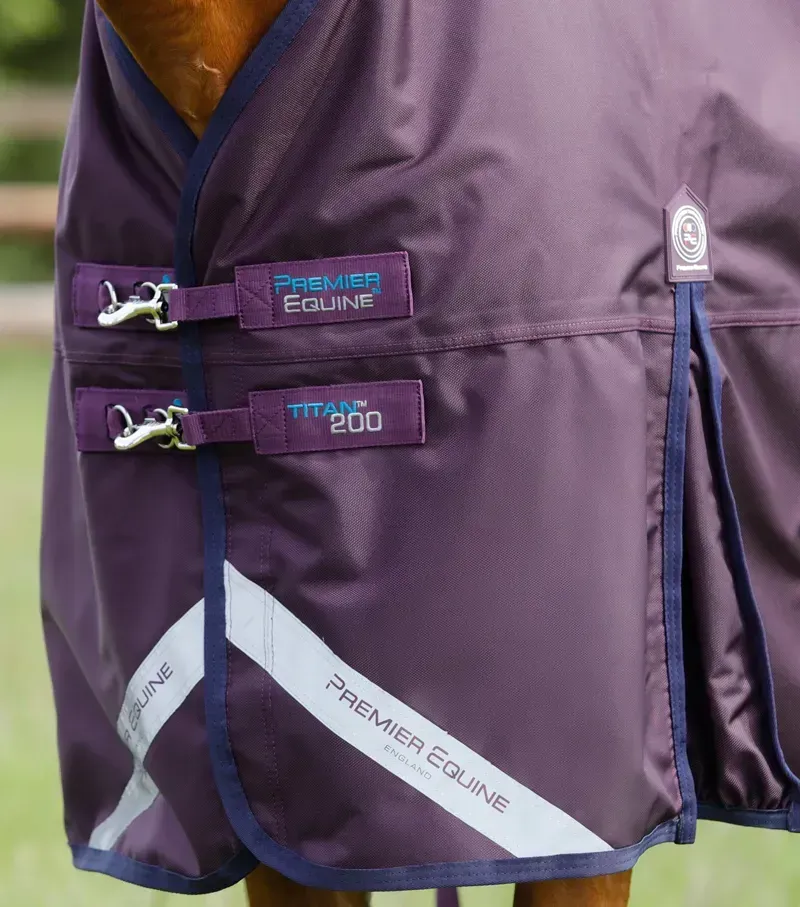 Premier Equine Titan 200g Original Turnout Rug in Purple-4