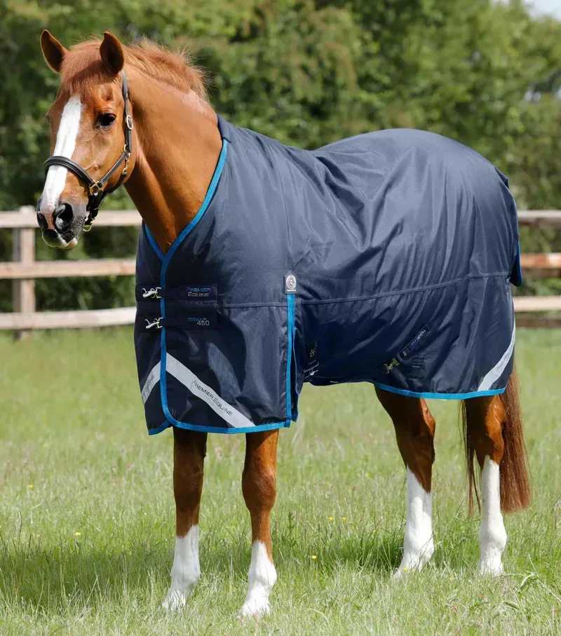 Premier Equine 450g Titan Original Turnout Rug in Navy