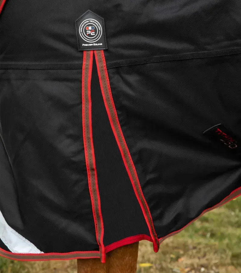 Premier Equine Titan 450g Turnout Rug With Snug-Fit Neck Cover in Black-3