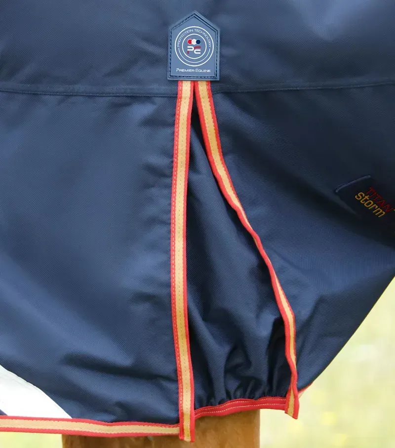 Premier Equine Titan Storm 450g Combo Turnout Rug with Snug-Fit Neck in Navy-3