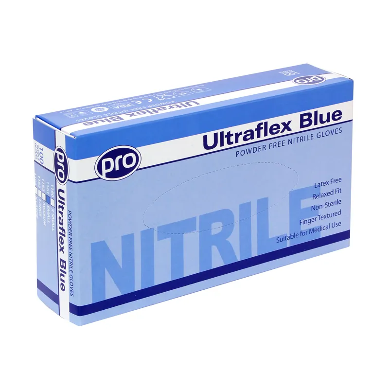 Ultraflex Nitrile Powder Free - X 100 Pack BLUE
