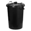 ProStable 85l Dustbin w/Locking Lid in Black