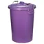 ProStable 85l Dustbin w/Locking Lid in Purple