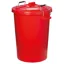 ProStable 85l Dustbin w/Locking Lid in Red