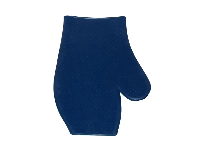 Bitz Rubber Grooming Mitt in Blue