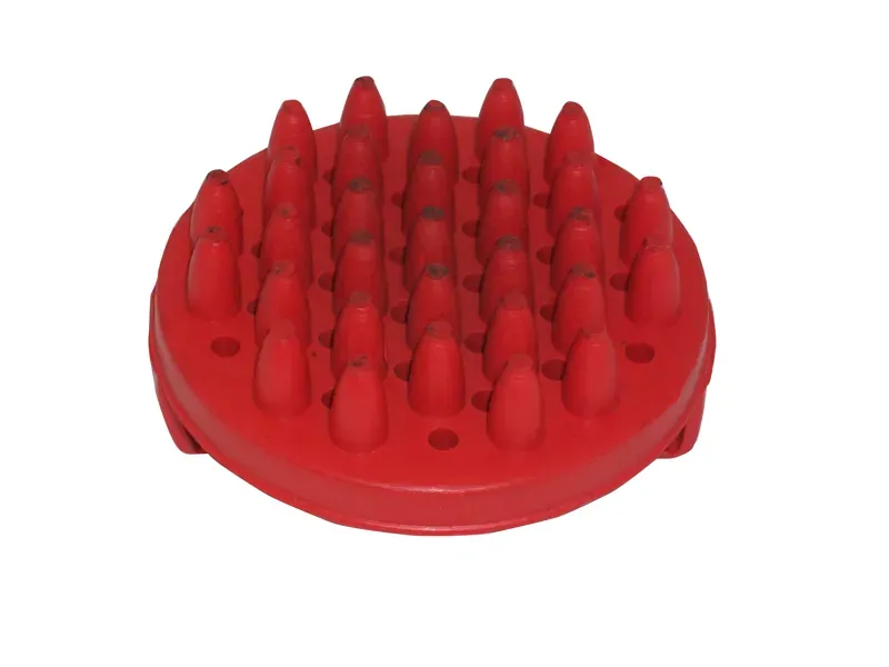 Bitz Rubber Groom Brush in Red