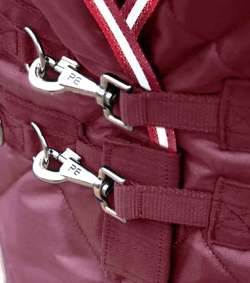 Premier Equine 100g Tuscan Stable Rug in Burgundy-3