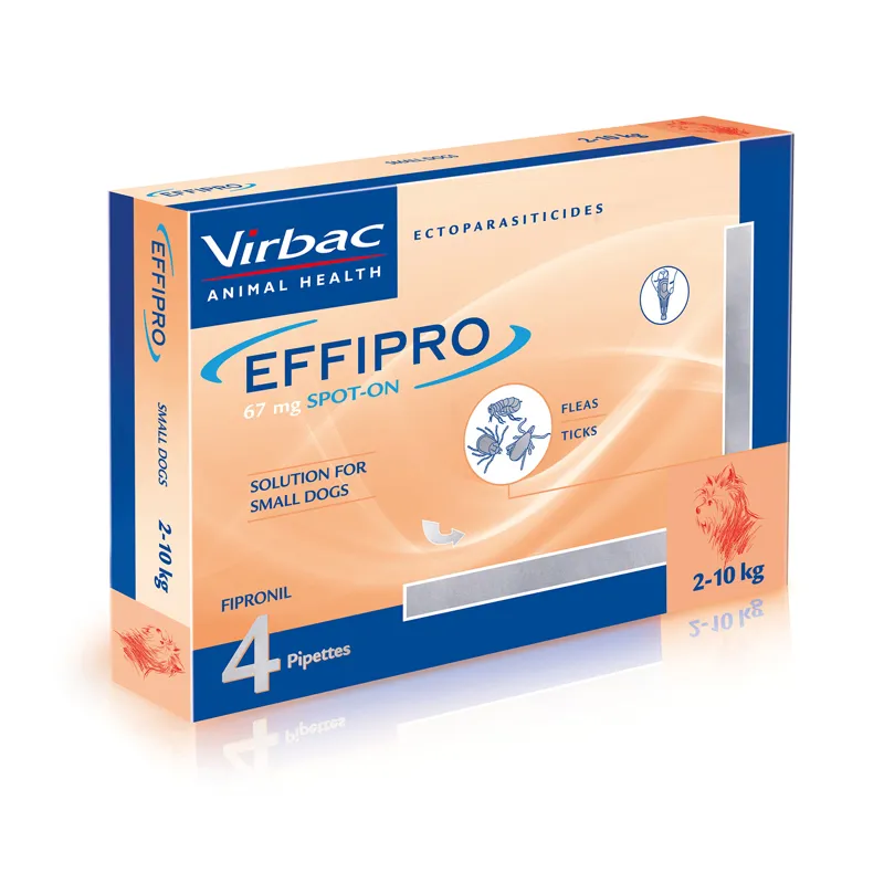 Virbac Effipro Spot On for Small Dogs - 2-10kg - 4 pipettes