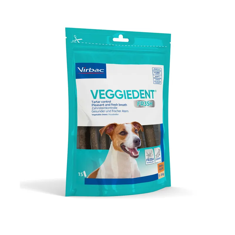 Virbac Small 15 Pack VeggieDent FR3SH Chews For Dogs