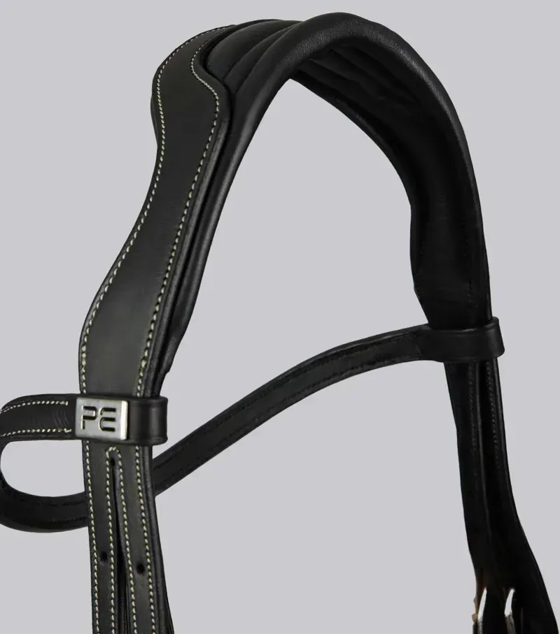 Premier Equine Veneto Anatomical Snaffle Bridle in Black-1
