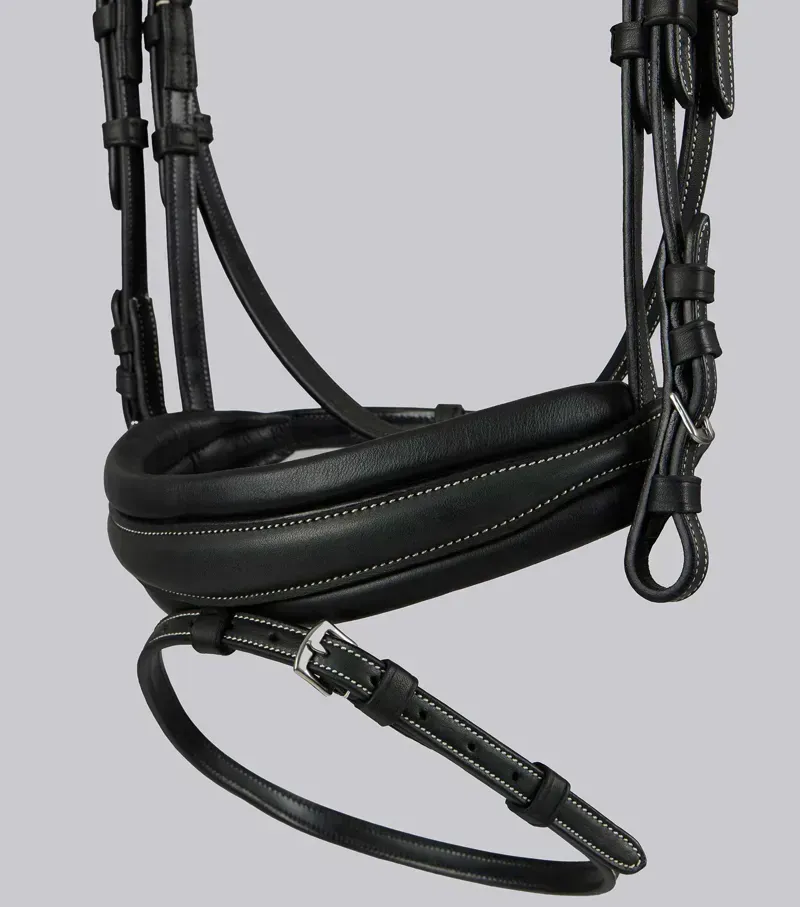 Premier Equine Veneto Anatomical Snaffle Bridle in Black-3