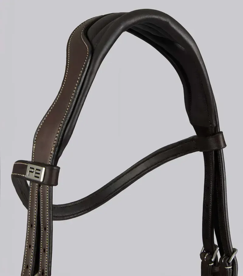 Premier Equine Veneto Anatomical Snaffle Bridle in Brown-1