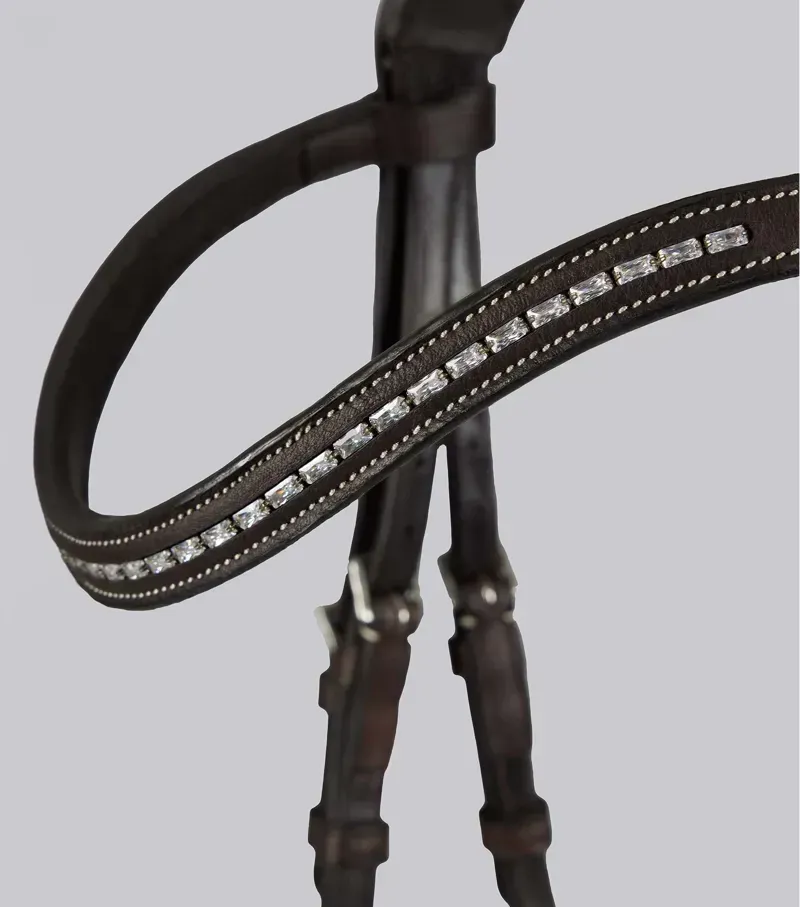 Premier Equine Veneto Anatomical Snaffle Bridle in Brown-2