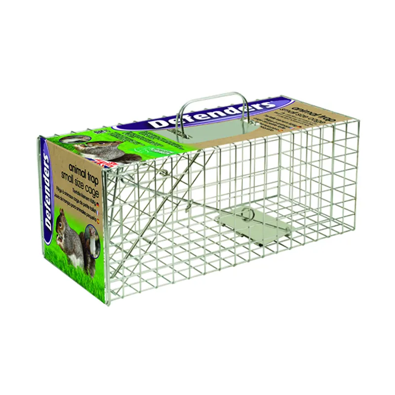STV International Defenders Mink Cage Trap - Galvanized Mesh, 60x19x19cm, Spring-Loaded Trigger