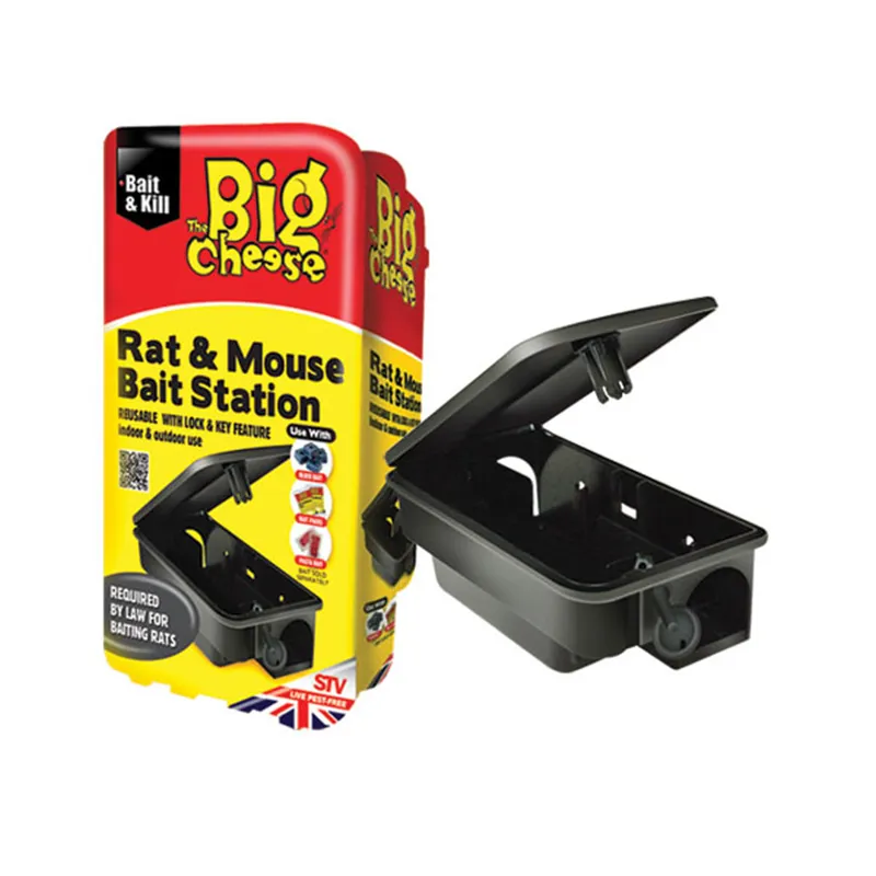 STV International The Big Cheese Rat and Mouse Bait Station in Black
