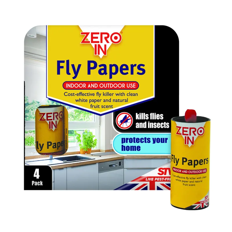 STV International Zero In 4 pack of Fly Papers
