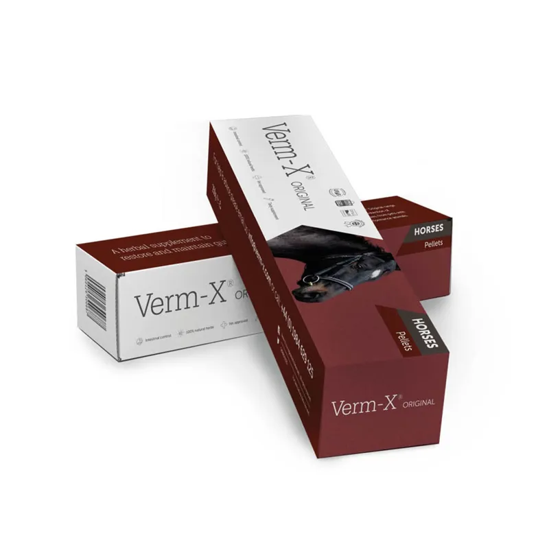 Verm-X 12 x 250gm Herbal Pellets For Horses and Ponies in Red