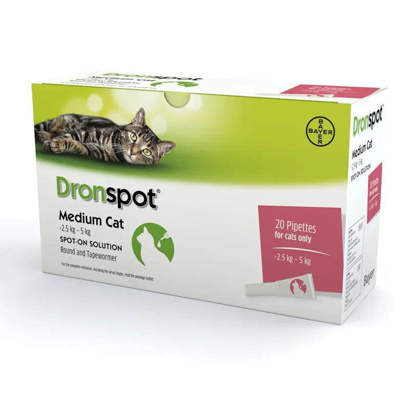 Vetoquinol  20 x 0.7 ml Dronspot Spot-On For Medium Cats