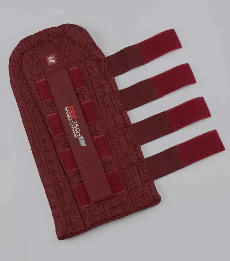 Premier Equine Waffle Quilted Double Locking Tail Guard in Burgundy-1