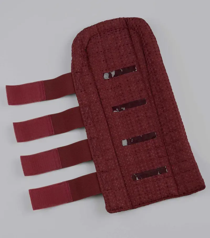 Premier Equine Waffle Quilted Double Locking Tail Guard in Burgundy-2