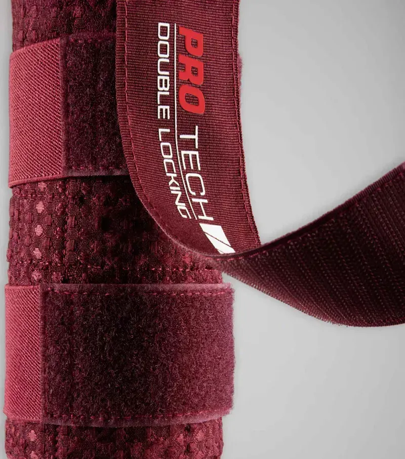 Premier Equine Waffle Quilted Double Locking Tail Guard in Burgundy-3