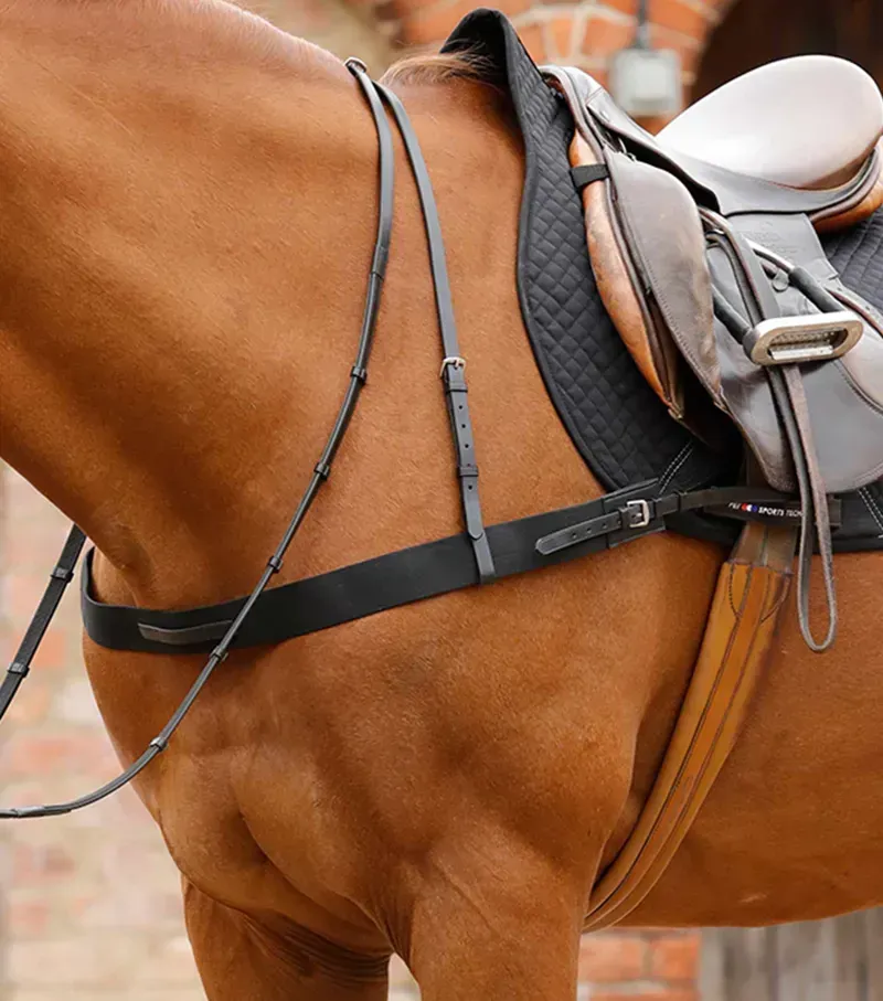 Premier Equine Zimella Elastic Breastgirth in Black