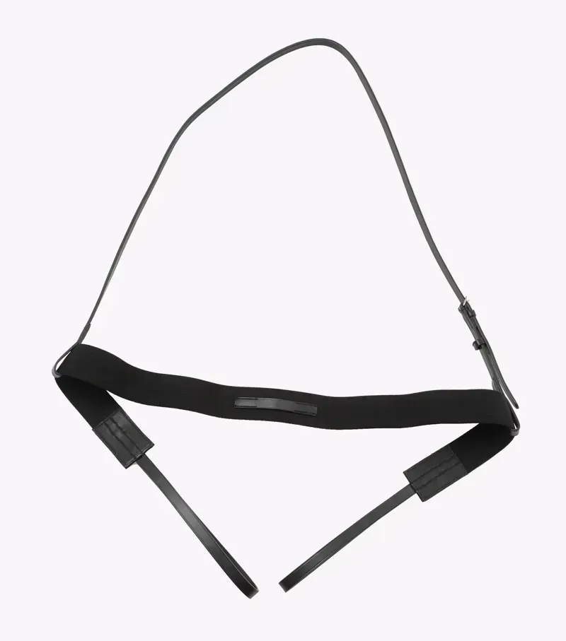 Premier Equine Zimella Elastic Breastgirth in Black-3