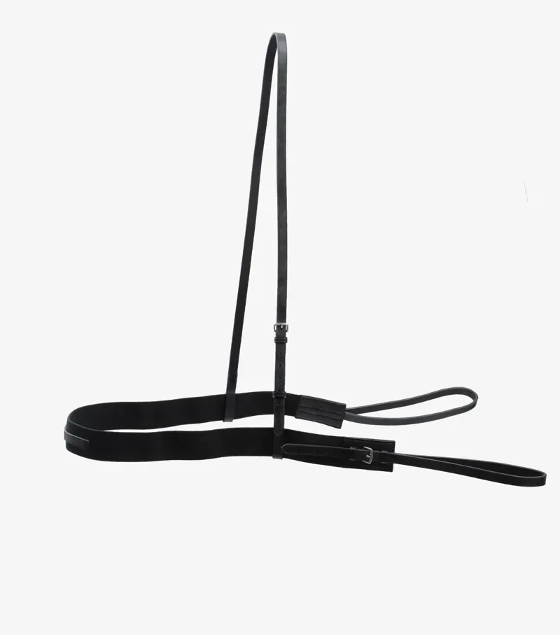 Premier Equine Zimella Elastic Breastgirth in Black-2