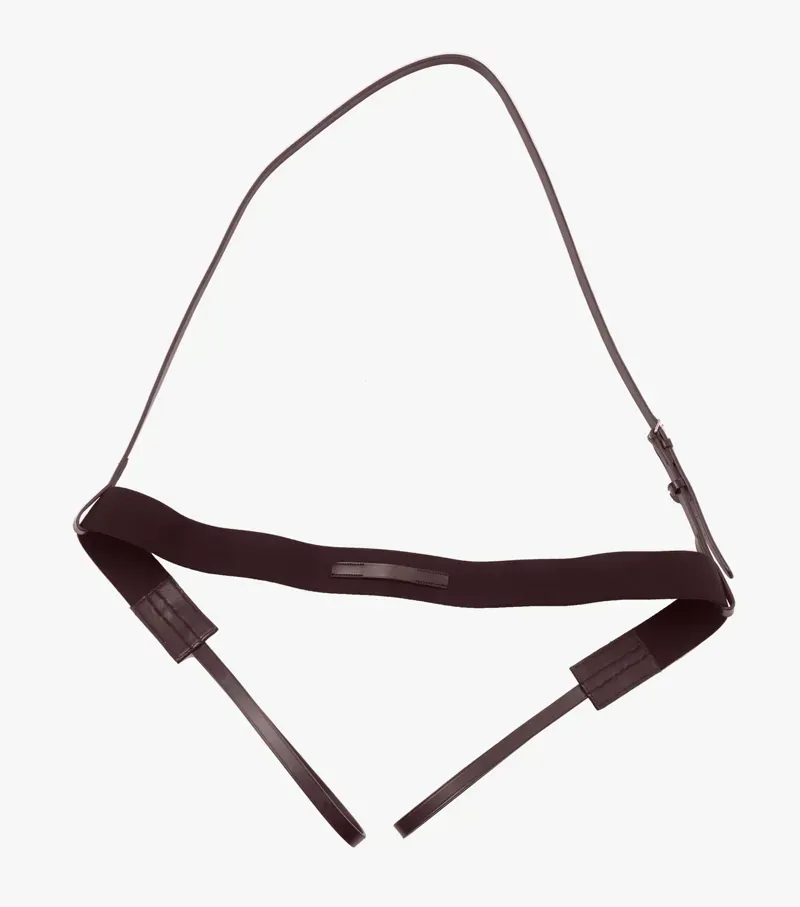 Premier Equine Zimella Elastic Breastgirth in Brown-3